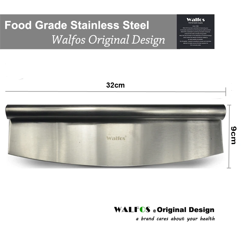 WALFOS 12 дюймовый нож для пиццы Нержавеющая сталь кресло качалка измельчитель