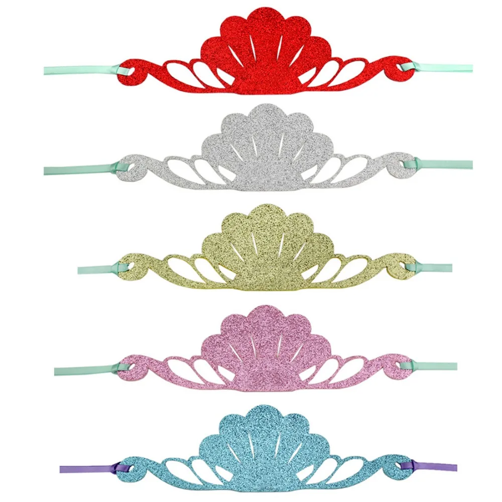 20pcs Mermaid DIY Shells crown with silk HAIRBAND wholesale baby girl children Hair accessories FREE SHIPPING | Детская одежда и