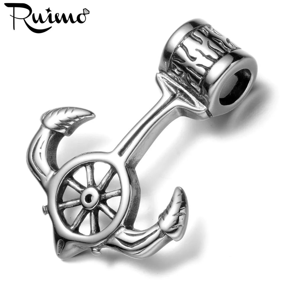 Якорь викингов RUIMO 316l из нержавеющей стали и подвески руль с бусинами в виде