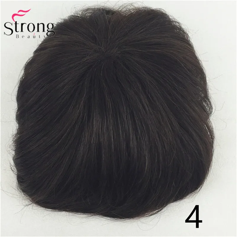 StrongBeauty парик женский Синтетический волос короткий парик наращивание волос кусок цвета выбор - Цвет: #4