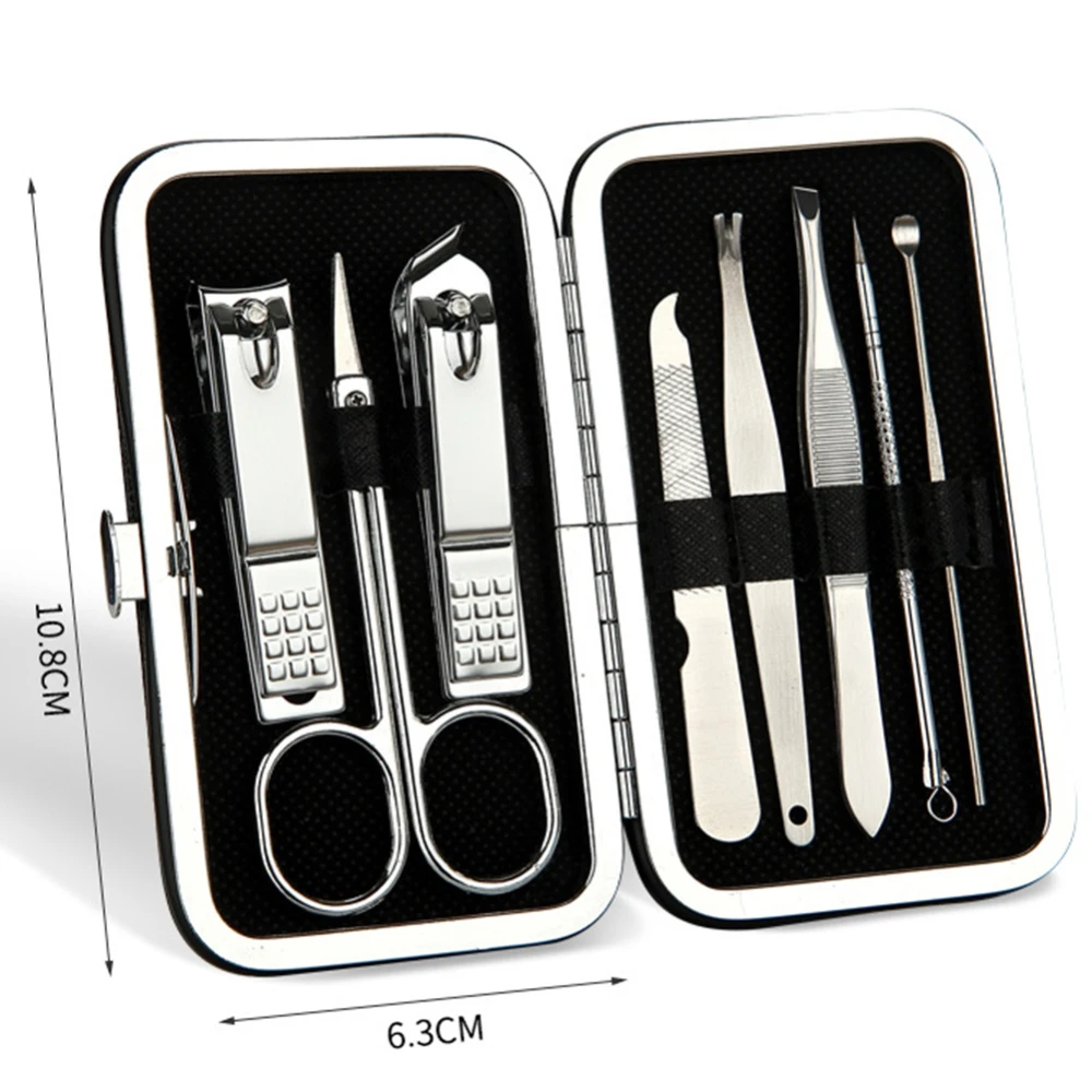 8 шт./компл. нержавеющая сталь машинка для стрижки ногтей триммер ушной набор