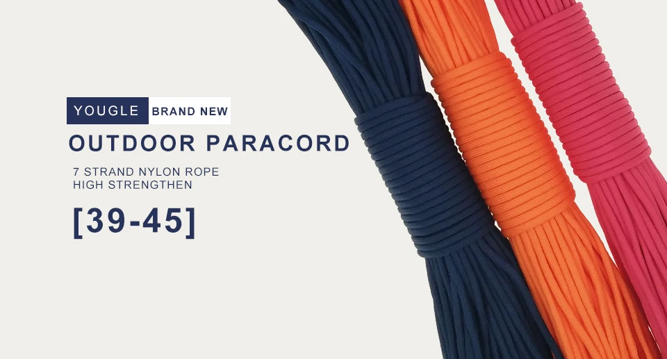 YOUGLE Paracord 550 парашютный шнур веревочка Mil Spec type III 7 нитей 100FT оборудование для альпинизма кемпинга выживания 39-45