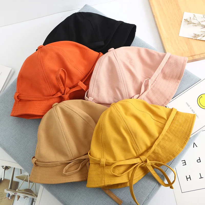 Новинка 2019 детская Милая шляпа с бантом в рыбацком стиле принцессы для девочек