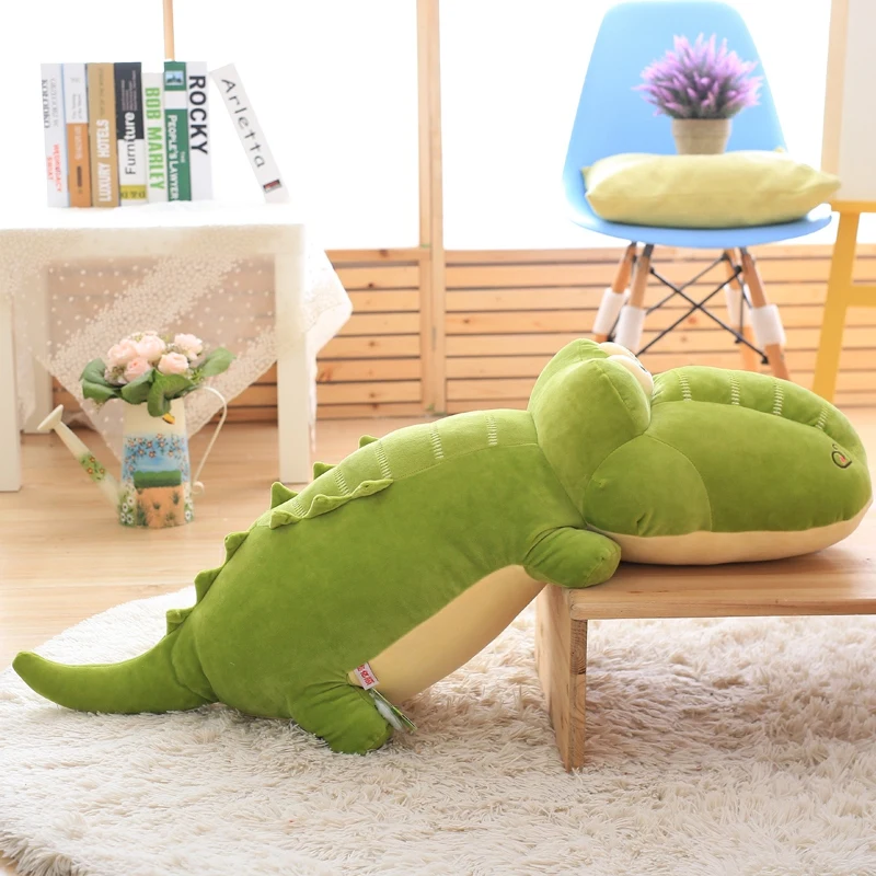 

Big Size Crocodile Lying Section Plush Toy Soft Plush Pillow Animal Stuffed Cartoon Pillow Sleeping Pillow Girl birthday Gift