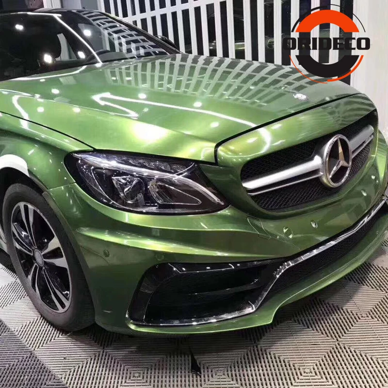 Новинка 2019 блестящая зеленая виниловая пленка металлик Мамба для автомобильной