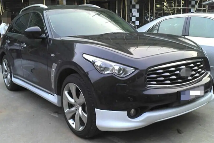 PP Черный праймер авто полный комплект бампера для Infiniti FX35 2009- передний бампер задний бампер боковые юбки спойлер