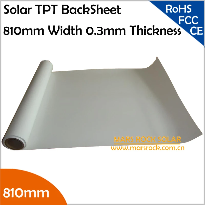 

10meters/lot 810mm Solar TPT, Solar Back Sheet, Solar Encapsulation Back Sheet, 0.3mm Thickness Solar TPT Backsheet, TUV UL