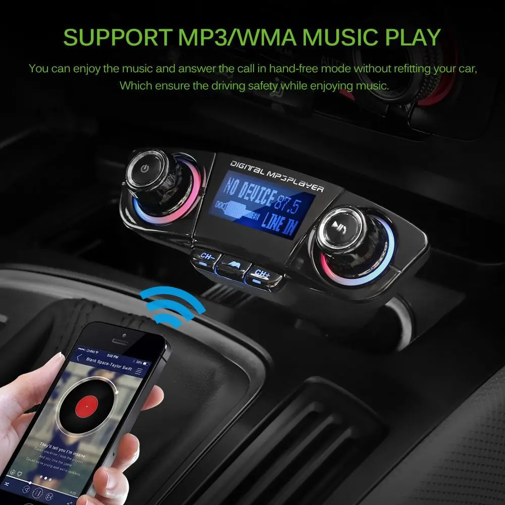 Bluetooth автомобильный комплект MP3 плеер беспроводной fm передатчик громкой связи
