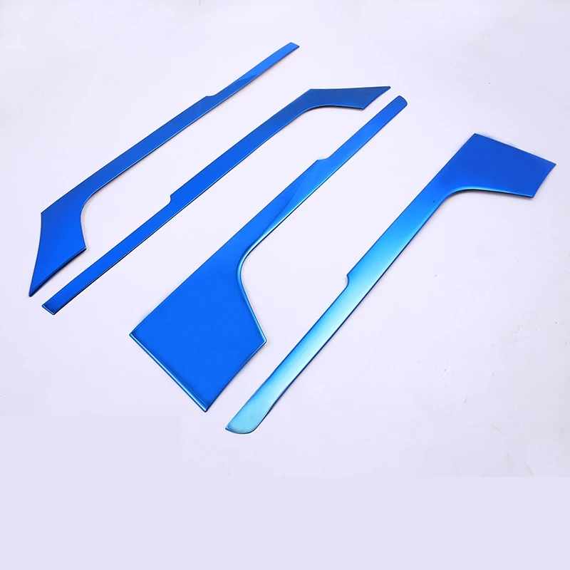 blue 4pcs Автомобильный Стайлинг двери автомобиля анти-удар колодки Модификация Специальный громкоговоритель кольцо Рамка Авто аксессуары для toyota land cruiser lc200 - Цвет: blue 4pcs