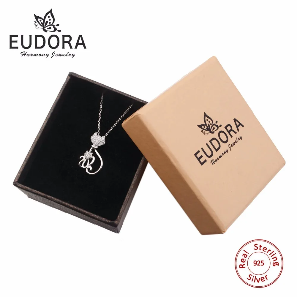 Eudora, настоящее 925 пробы, серебряные ожерелья, подвески и ожерелья с кошками, Стерлинговое Серебро, 925, ожерелье с кошкой, модное ювелирное изделие