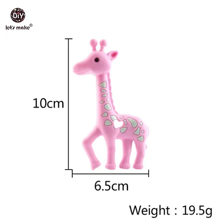 giraffe Let's Make Baby Teether 1 шт. грызун мультфильм животное пищевой силиконовый прорезыватель BPA бесплатно коала Прорезыватель зубов "медведь" для зубов крошечный стержень - Цвет: giraffe