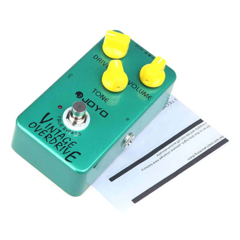 Joyo JF-01 Vintage Overdrive Guitar Effect Pedal True Bypass Minimize Tone Loss With an Updated JRC4588 Chip |