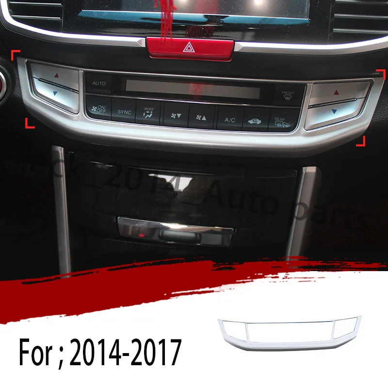 Central control pane ABS Серебряный автомобиль модификация внутреннее окно Лифт панель Крышка отделка центральной полосы управления для Honda Accord 9th - Название цвета: Central control pane