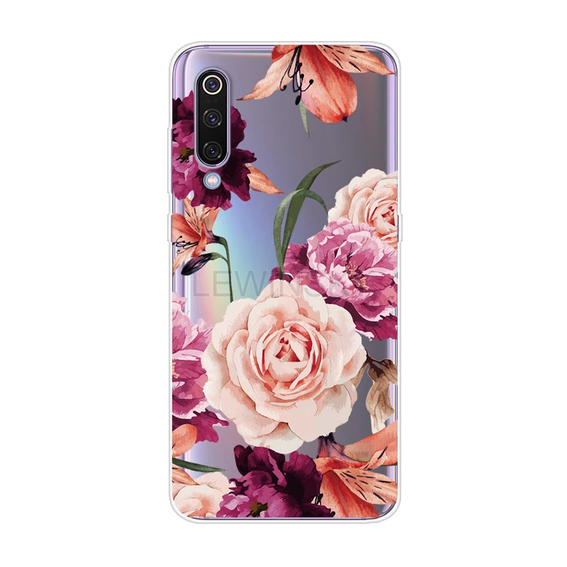 Purple Flower Силиконовый мягкий чехол из ТПУ с кружевными цветами для Xiao mi Red mi Note 7 6 5 4 Pro 4X5 Plus 5A Prime A1 6X PocoPhone F1 mi 9 8 A2 lite чехол - Цвет: Purple Flower