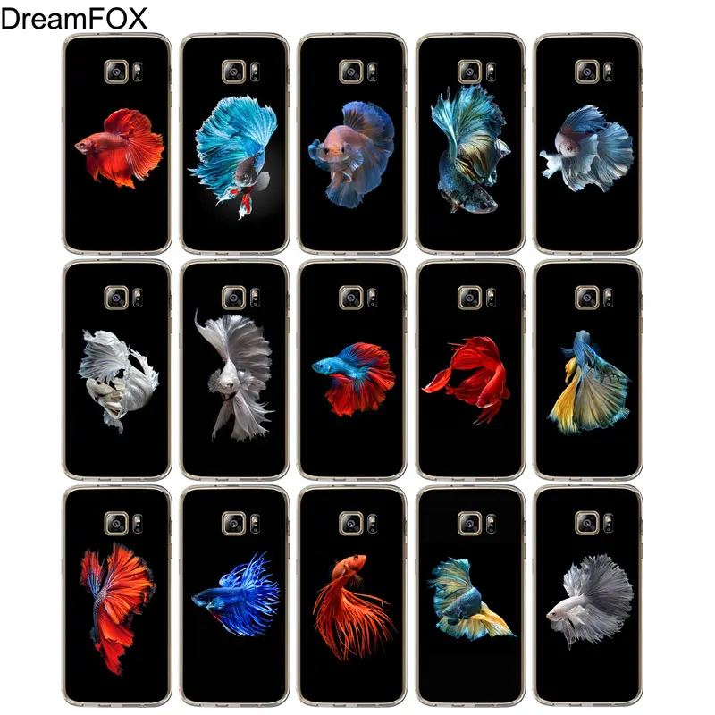 DREAMFOX M400 Betta Fish Soft TPU Silicone Case Cover For Samsung Galaxy Note S 6 7 8 9 10 10e 11 11e Lite Edge Plus |