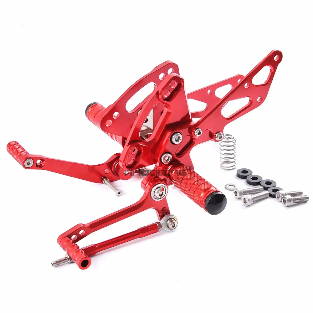 Полный ЧПУ Алюминиевый Мотоцикл Регулируемые Rearsets Footpeg задние наборы подножки для Kawasaki ninja300 NINJA 300 NINJA300R 2013