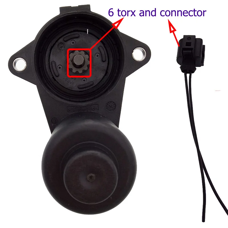 6 torx nd connector 6/12 TORX 3C0998281 3C0998281A 3C0998281B 32330208 задний суппорт стояночный тормоз Серводвигатель для AUDI Q3 V W Passat B6 B7 CC Tiguan - Цвет: 6 torx nd connector