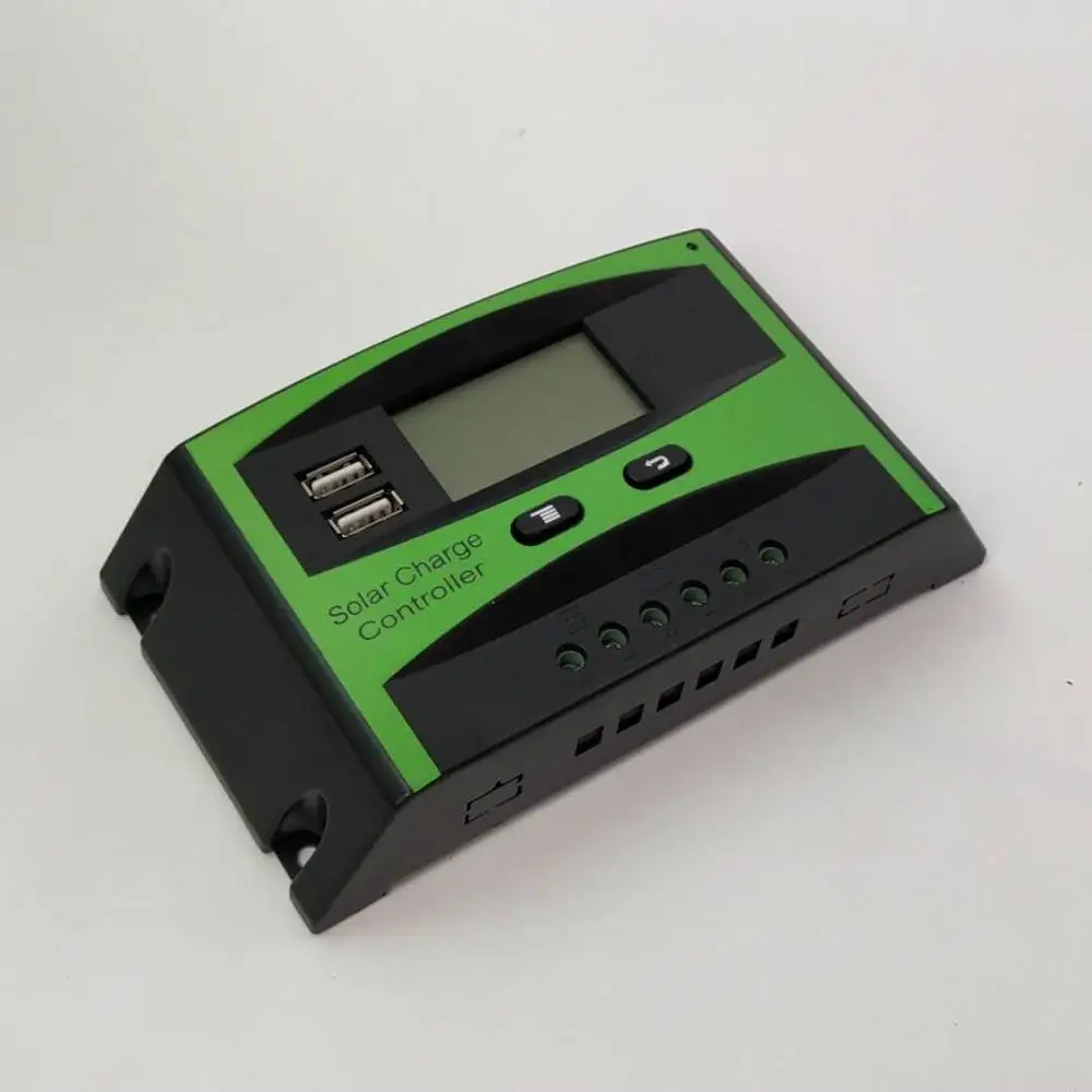 30A 20A 12V 24V AUTO Solar Controller LCD Charge with Dual USB 5V Panel Battery Regulator |