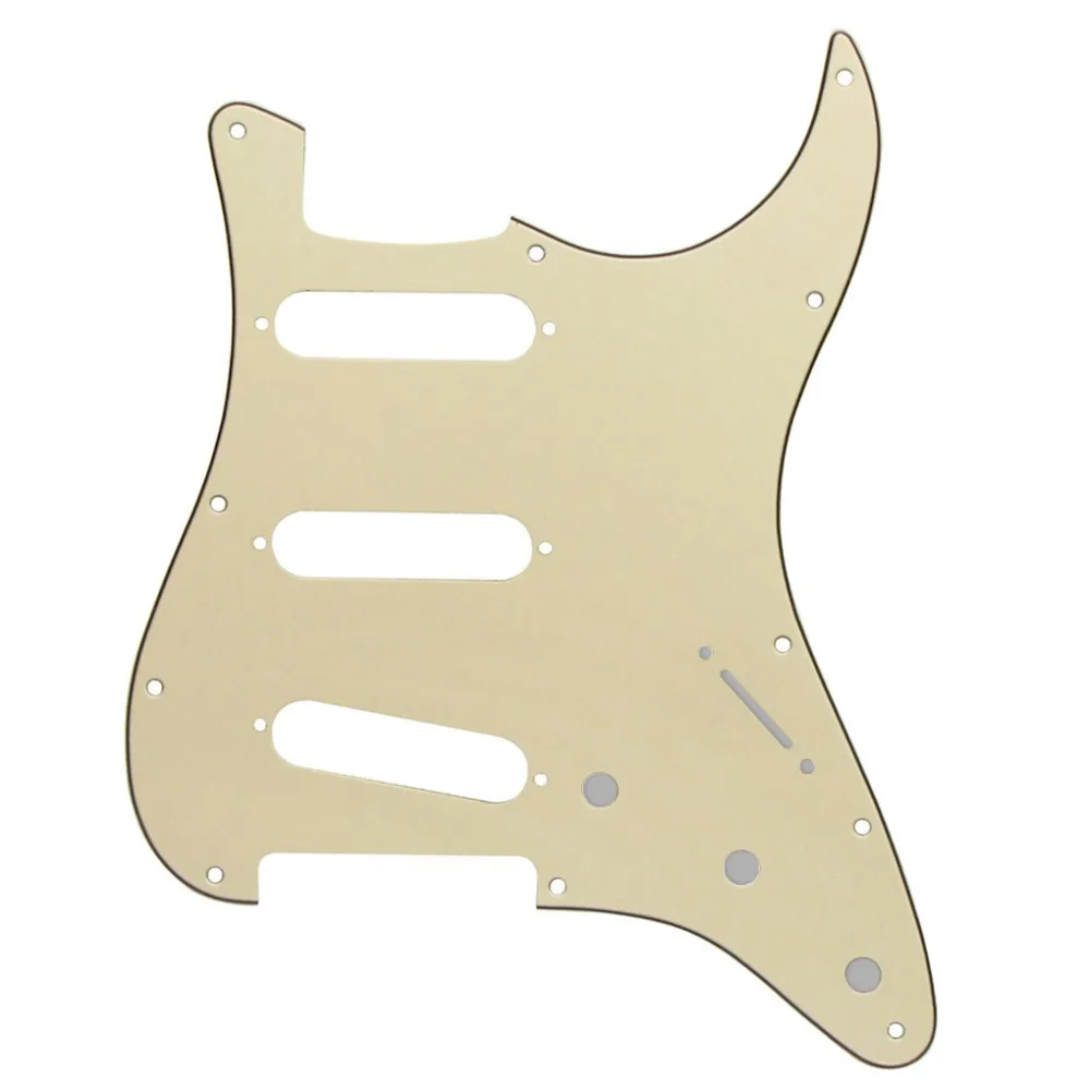 FLEOR 1 шт. Страт накладка на гитару sss pick Guard Scartch Plate w/pick guard винты для 11 отверстий гитарных частей, 20 цветов на выбор