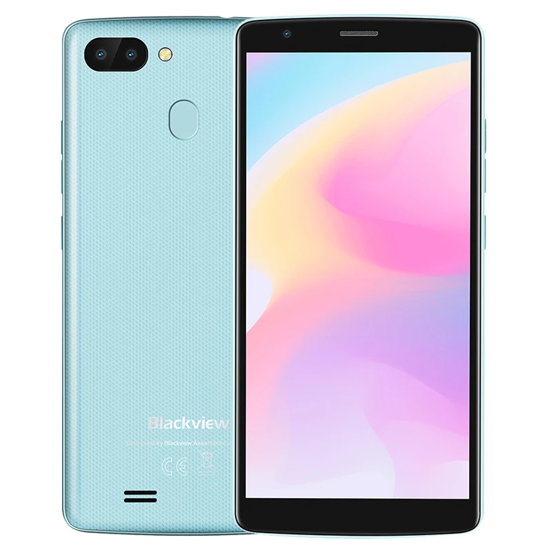 Blue BLACKVIEW A20 Pro Смартфон Android 8,1 MTK6739 четырехъядерный 5,5 ''18:9 HD+ 2 Гб+ 16 Гб Двойная Задняя камера отпечаток пальца 4G мобильный телефон - Цвет: Blue