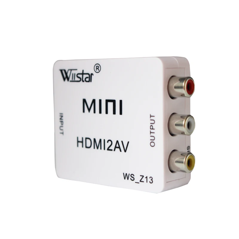 Стандартный HDMI интерфейс Мини HD видео преобразователь коробка к AV/CVSB NTSC PAL выход К