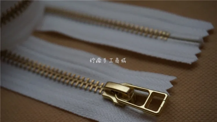 YKK молния 5 металлическая Золотая медь Закрытая 15 50 см белая сумка для