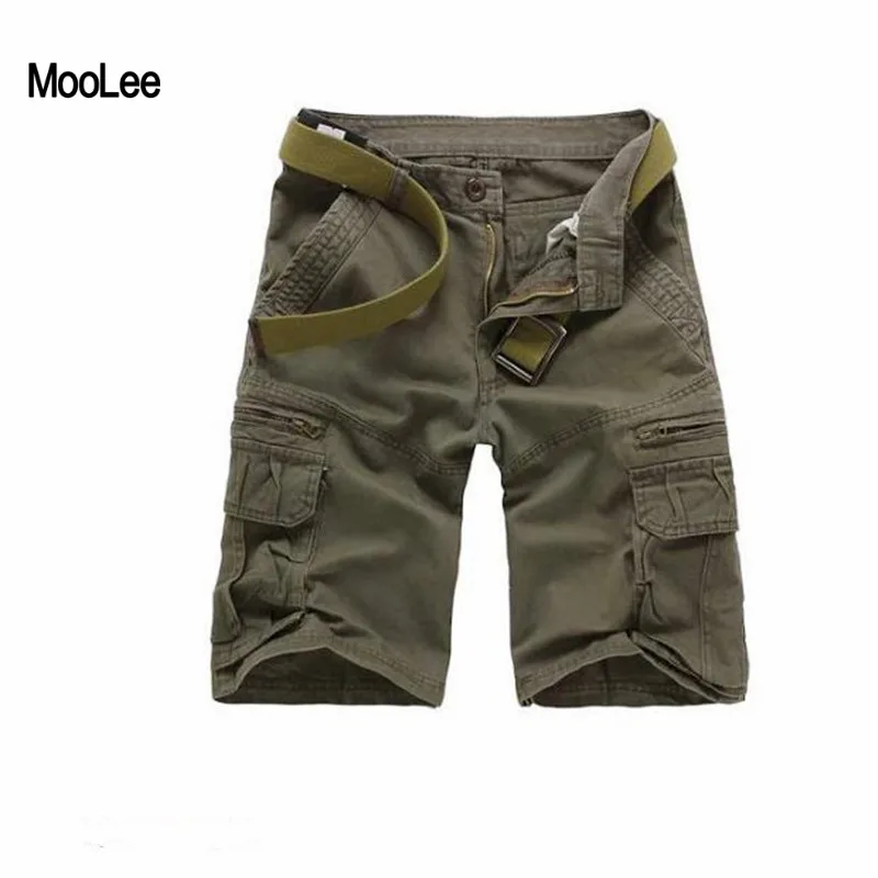 2017 Горячие мужские Военные Шорты Хлопок Бермуды Короткие Homme Большой Размер 28 38