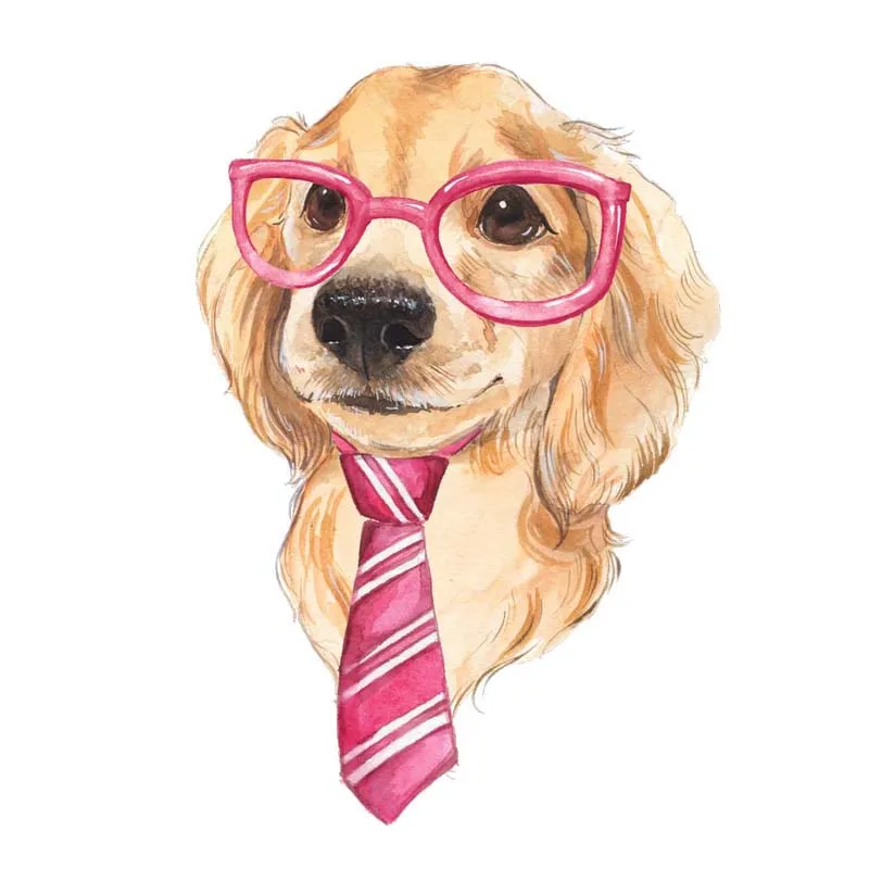 

YJZT 9.2CM*13.3CM A Lovely Necktie Dog Decal PVC Car Sticker 12-300211