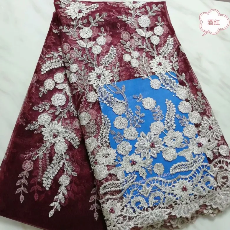 2019 Новинка нигерийское кружево Фиолетовый высокого качества вышивка кружевной