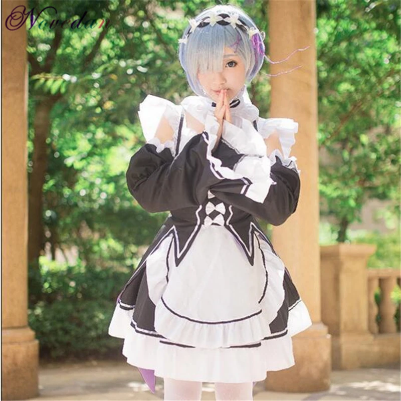 Re:Zero kara Hajimeru Isekai Seikatsu старт жизни в другом мире Ram Rem косплей костюм горничной