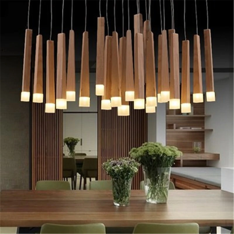 Country style loft wooden chandelier LED lights decorative lamp room living hotel cafe restaurant modern | Лампы и освещение