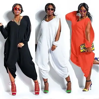 Women Hot Long Sleeve Chiffon Romper Baggy Harem Jumpsuit Plazzo Plus Size | Женская одежда