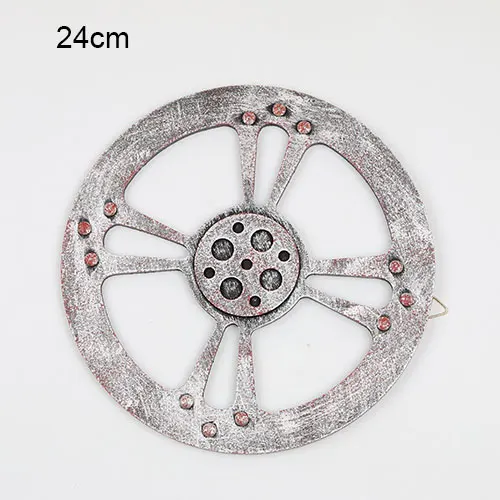 Silver 24cm Горячие наклейки на стену Ретро промышленный ветер шестерни настенный, для дома украшения ремесла Бар домашнего изучения гостиной стены украшения - Цвет: Silver 24cm
