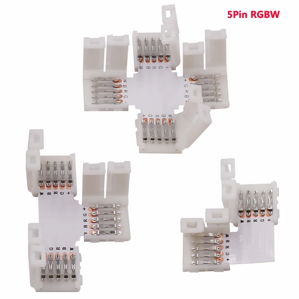 5 шт./лот pin RGBW разъем для 12 мм PCB 5050 RGBWW Светодиодная лента бесплатная