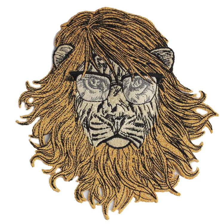 Новинка 2018 1 шт. нашивка с вышитым львом из мультфильма куртка большого размера