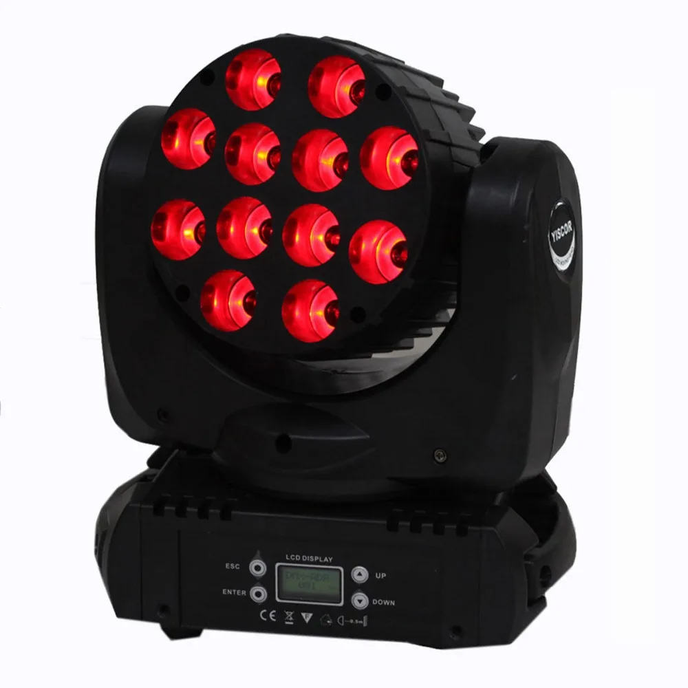 4 pz/lotto 12x12 W Con кейс для полетов 150 LED Fascio движущийся головной свет dj оборудование RGBW