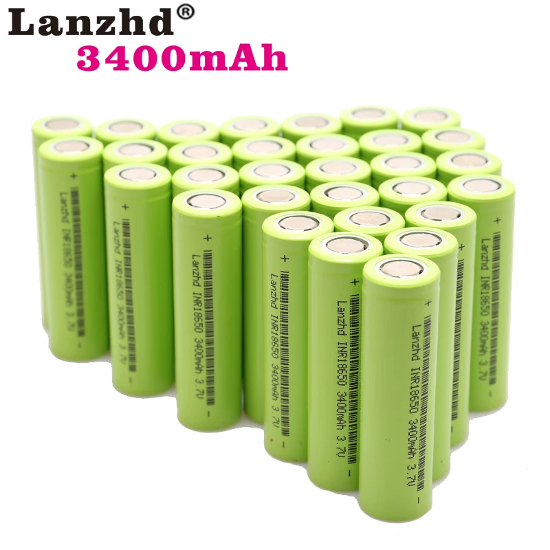 40-400 шт Новый 18650 3 7 V 3400mAh оригинальный INR18650 литий-ионный аккумулятор 30a для