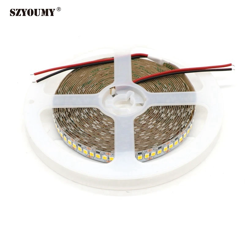 SZYOUMY 10 м Однорядная 2835 SMD мм Печатная плата 1200 Светодиодная лента 12 В постоянного