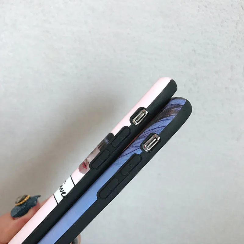 JiBan Корейский личность милая девочка телефон чехол для iPhone 6 6s 7 8 плюс X XS MAX XR IMD