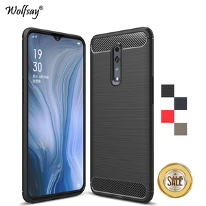 oppo reno z case luxury brush style armor rubber soft silicone phone bumper case for oppo reno z back cover oppo reno z fundas free global shipping