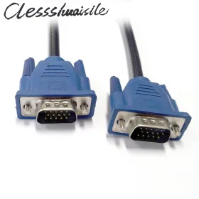 

(100pcs/lot) 5 FT SVGA VGA Monitor Cable M/M Male To Male Extension cable VGA 1.5m 150cm
