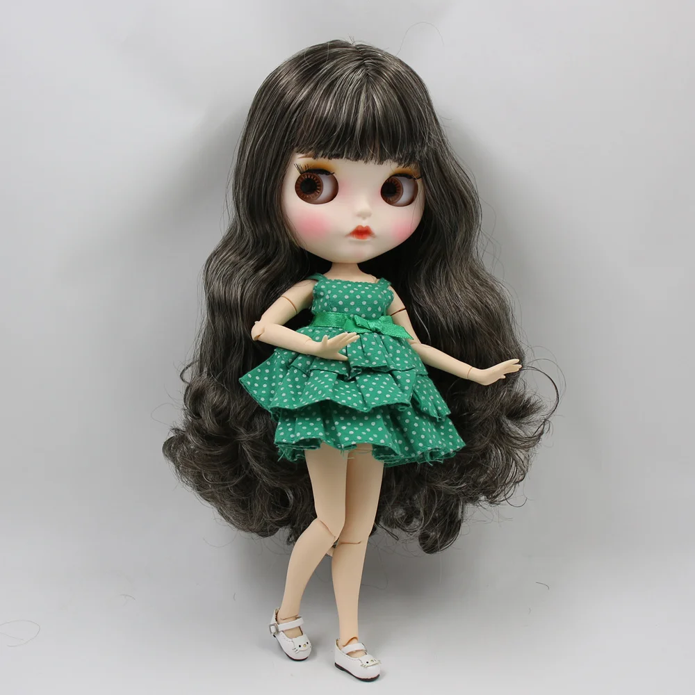Кукла Blyth ICY DBS с белой кожей шарнирное тело новое матовое лицо черные смешанные