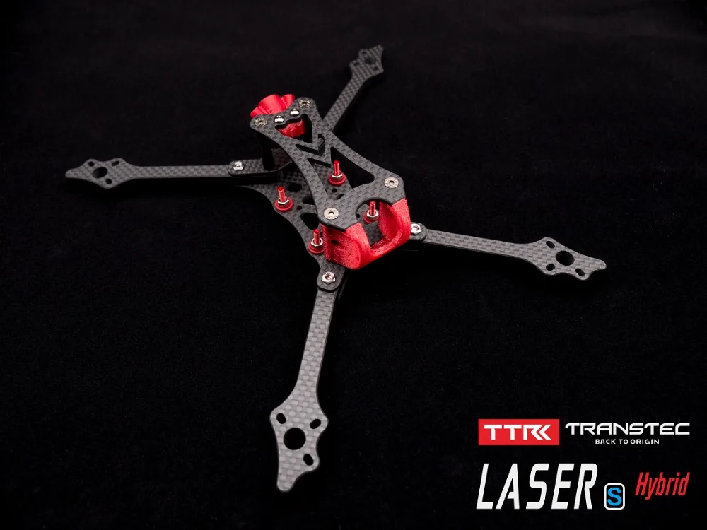 Рамка для гоночного дрона TRANSTEC LASER S LITE, 224 мм, FPV, 6 мм, рукоятка, 7075 алюминий, гладкое покрытие, углеродное волокно, 4 в 1, регулятор оборотов 5 дюймов