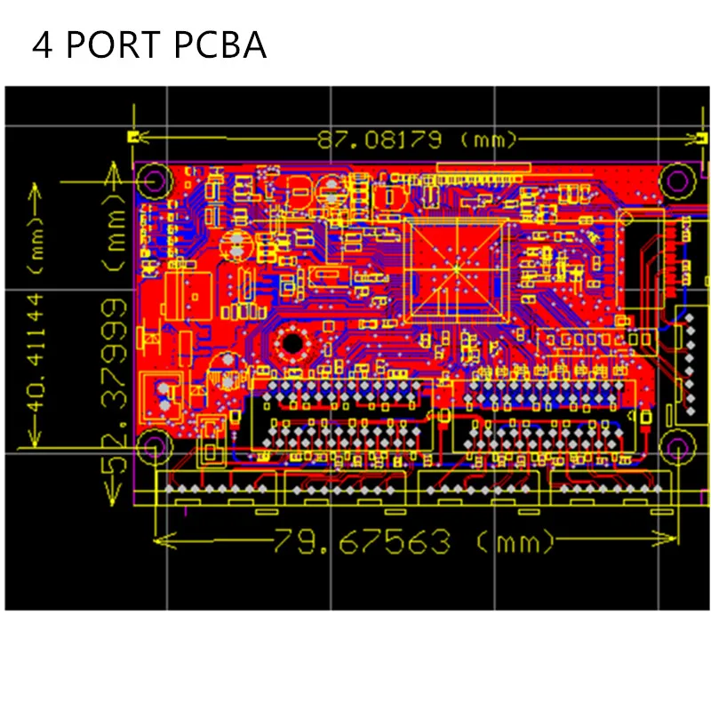 OEM PBC 4-портовый гигабитный Ethernet коммутатор порт с 4-контактным разъемом 10/100/1000 м