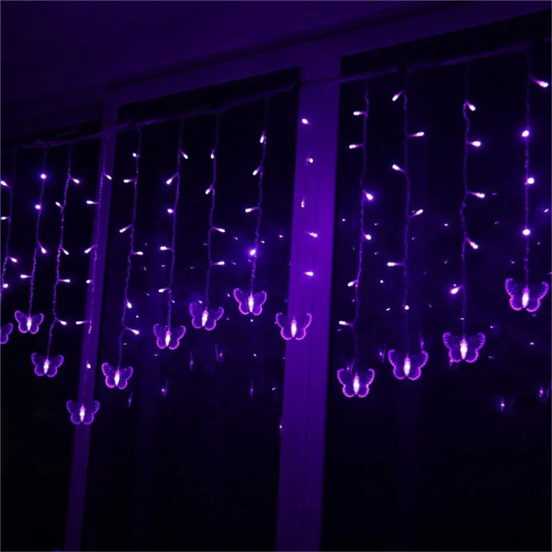 3.5M LED string Butterfly String Light 96 head AC 110-220V Christmas party Valentine's Day decoration led | Лампы и освещение