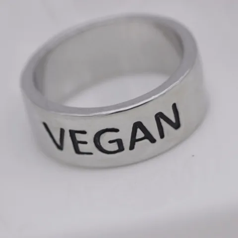 Веганское кольцо, ювелирные изделия, свадебное кольцо обещания, подарок для вегетарианцев YLQ0537