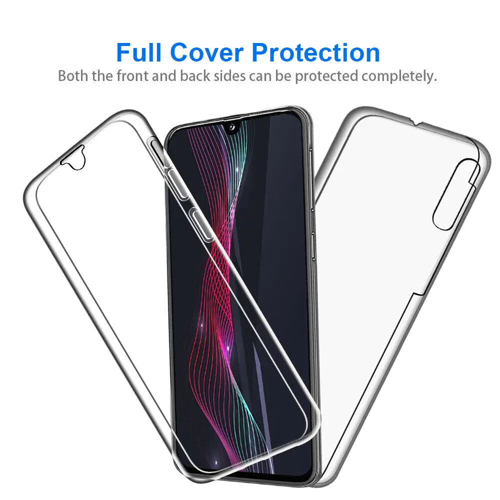 New 360 Full Body Case for Samsung Galaxy A50 Phone Cases Soft Silicone TPU Cover M10 M20 A10 A30 A40 Fundas |