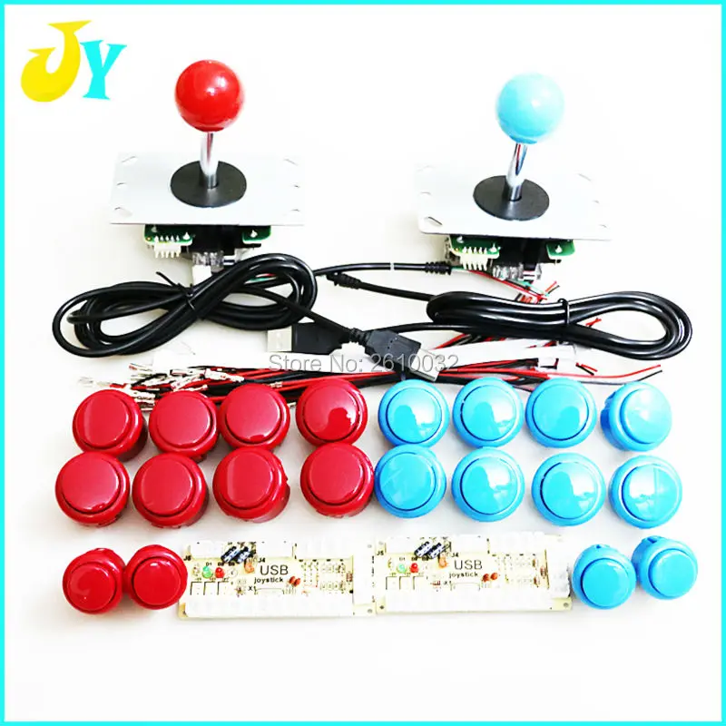 Аркадный маме DIY набор для 2 игроков ПК в аркаду joystck кнопочный интерфейс USB игрока
