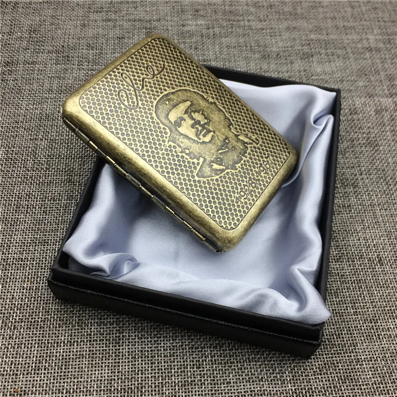 Винтажный стиль MR. K 022 старый цвет Coppers Che Guevara мужской металлический портсигар сигарета коробки для 16 сигарет с подарочной коробкой