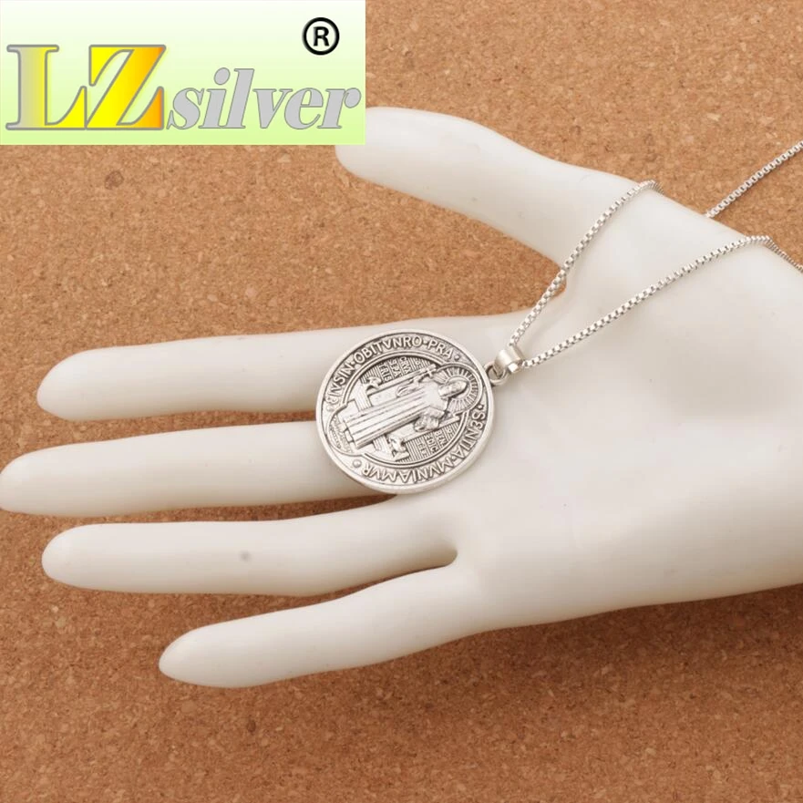 Сент-St Бенедикт Нурсийского Цепочки и ожерелья с патроном против зла крест